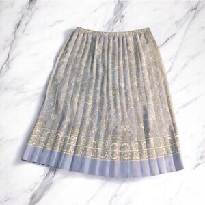 Leslie Fay Pleated Skirt Size 16P Print